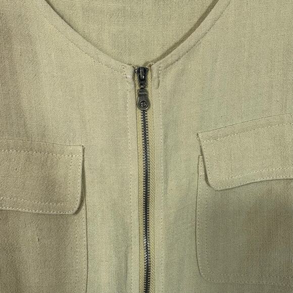 P. Cill Womens Butter Yellow Lagenlook Linen Blend Top - Size Small - Minimalist - Picture 3 of 7